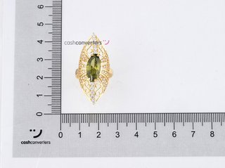 anillo oro 18k con piedra con circonita t. 18 (18,47 mm)