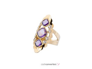 anillo oro 18k con piedra con circonita t. 19 (18,79 mm)