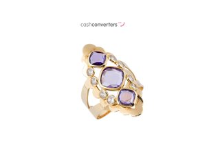 anillo oro 18k con piedra con circonita t. 19 (18,79 mm)