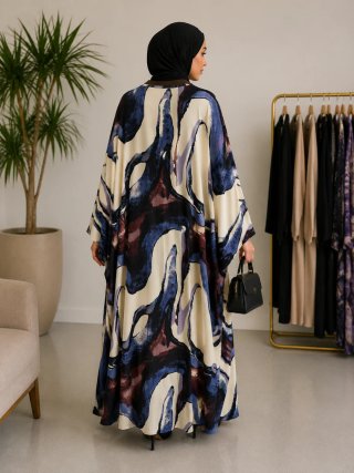 Conjunto Abaya y Kimono Estampado 60cm