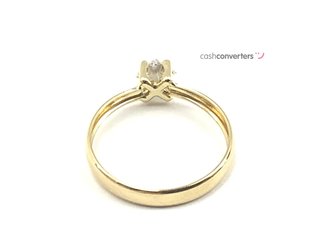 anillo oro 18k con piedra con circonita