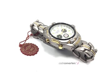 reloj pulsera caballero philippe arnold quartz titanium world drive cronógrafo