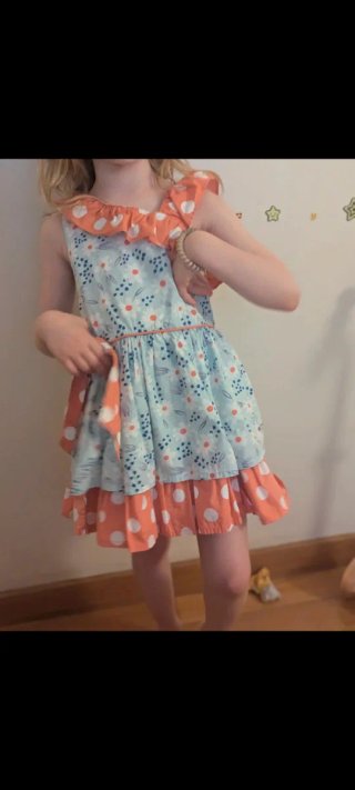 Vestido infantil estampado flores