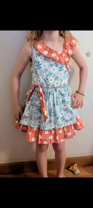 Vestido infantil estampado flores