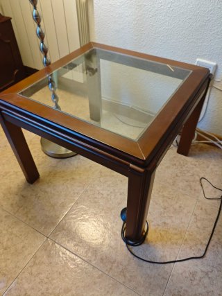 Escucho ofertas Mesa centro elevable madera y cris