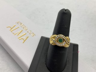 anillo oro 18k con piedra