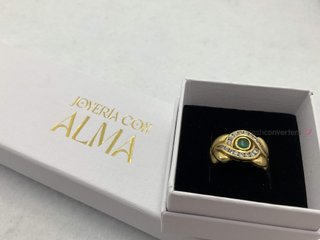 anillo oro 18k con piedra