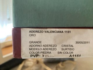 Aderezo Fallera Oro Niña completo