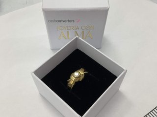 anillo oro 18k con piedra