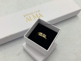 anillo oro 18k con piedra