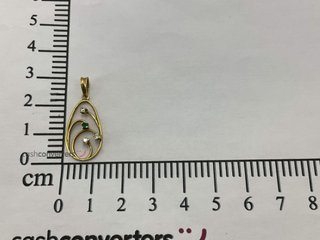 colgante oro 18k con piedra