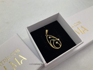 colgante oro 18k con piedra