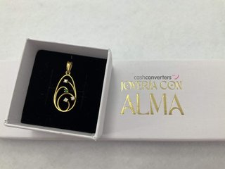 colgante oro 18k con piedra