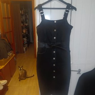 Zara Mono Vaquero Negro Talla M