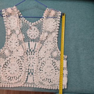 Chaleco de encaje blanco