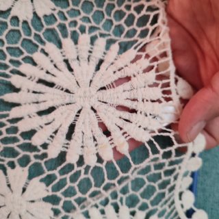 Chaleco de encaje blanco