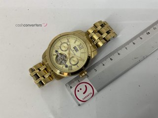 reloj pulsera caballero lanscotte automatico dorado