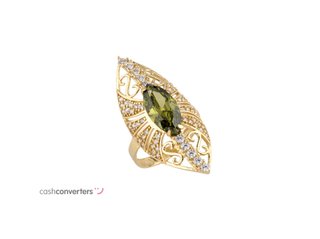 anillo oro 18k con piedra con circonita