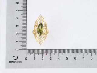 anillo oro 18k con piedra con circonita
