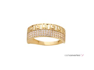 anillo oro 18k con piedra con circonita