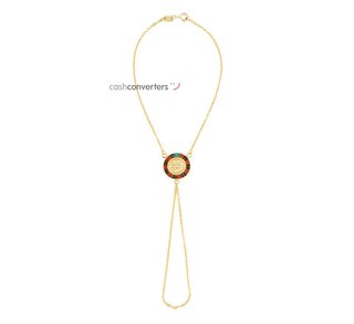 manita oro 18k con piedra con circonita