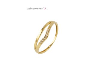 anillo oro 18k con piedra con circonita