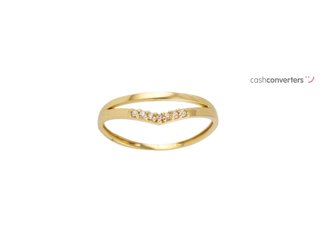 anillo oro 18k con piedra con circonita