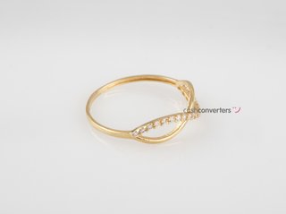 anillo oro 18k con piedra con circonita