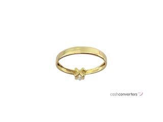 anillo oro 18k con piedra con circonita t. 17 (18,16 mm)