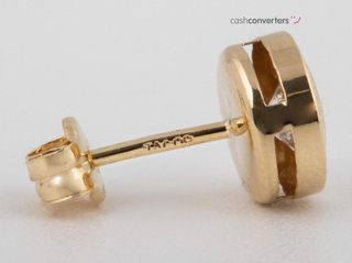 pendientes oro 18k con piedra con circonita