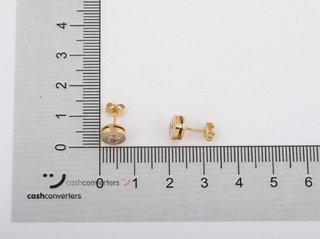 pendientes oro 18k con piedra con circonita