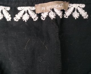 Vestido negro bordado