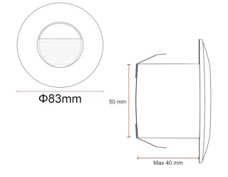 Luz LED Escalera Aluminio 230V 2W