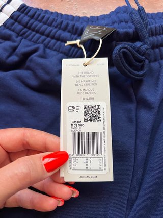 Pantaloncini Adidas Blu con Strisce Bianche