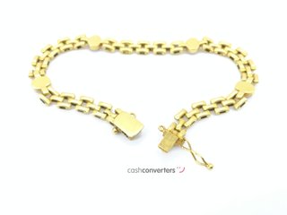 pulsera oro 18k con piedra con rubi