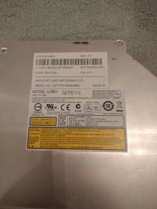 DVD-ROM portátil Lenovo Panasonic UJ8E1
