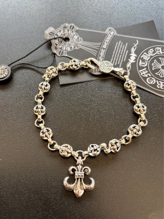 Pulsera Chrome Hearts Fleur de Lis Plata