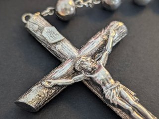 Rosario antiguo de plata