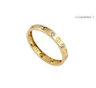 anillo oro 18k con piedra con circonita