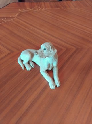 Statuina cane Labrador decorativo beige