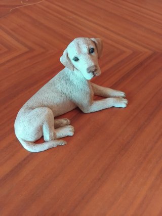 Statuina cane Labrador decorativo beige