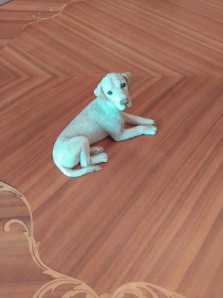 Statuina cane Labrador decorativo beige