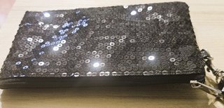 Monedero/Neceser Negro Lentejuelas