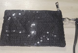 Monedero/Neceser Negro Lentejuelas