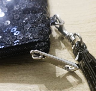Monedero/Neceser Negro Lentejuelas