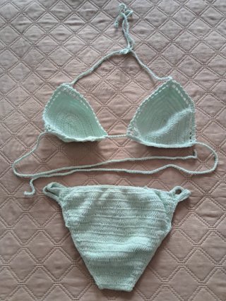 Costume uncinetto verde tg S