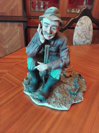 Statuina Cacciatore Vintage Porcellana