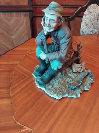 Statuina Cacciatore Vintage Porcellana