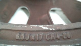 Citroen 6.5jx17ch4-26 llanta c4 berlina 132680