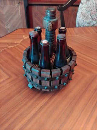 Portabottiglie vintage in legno